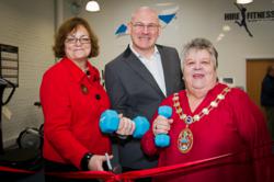 Paul Healey, Mayor of Slough Christine Small and MP Fiona Mactaggart at the launch